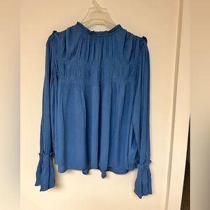 Free People Blue Blouse